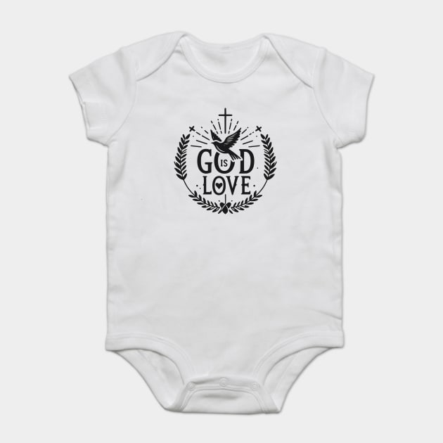 God is Love Baby Bodysuit by Frank Ring